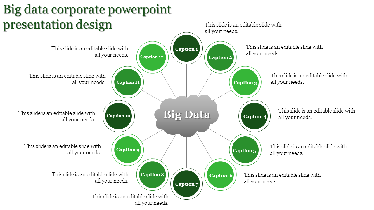 corporate powerpoint presentation design-Big data corporate powerpoint presentation design-Green